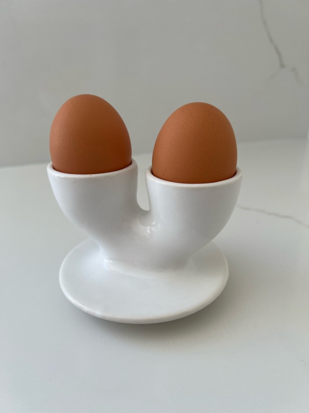 Price Kensington Rare White Ceramic Double Egg Cup